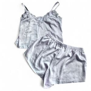 Womens small light‎ pink 2 PC lace trimmed Pajama set Small Womens Sexy